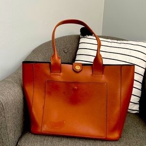 Banana republic leather tote bag